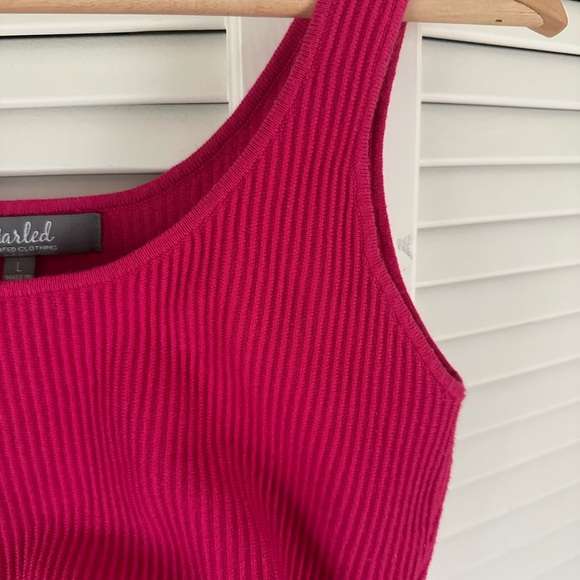 Pink Ribbed Tank Top - Picture 2 of 4